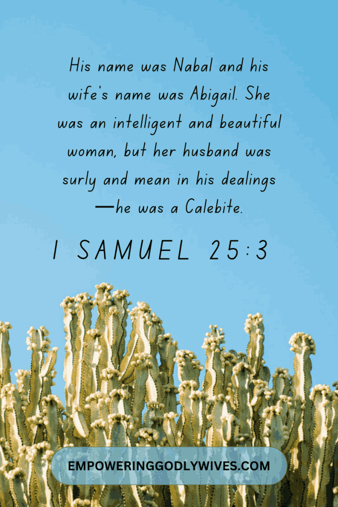 Empowering Godly Wives 1 Samuel 25:3.