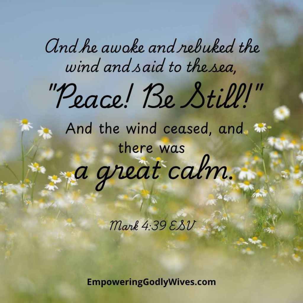 Empowering Godly Wives Peace Be Still Bible Verse
