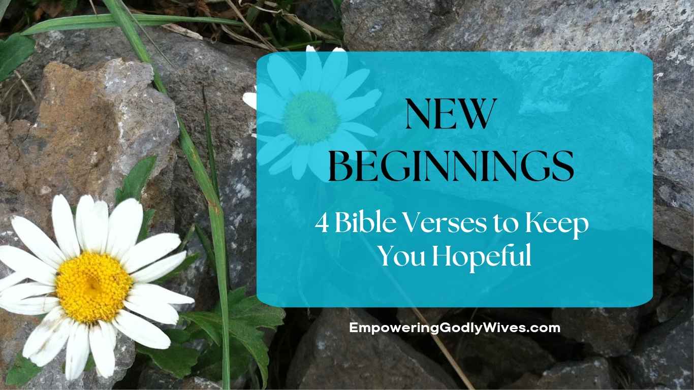 Empowering Godly Wives New Beginnings 4 Bible Verses to Keep You Hopeful