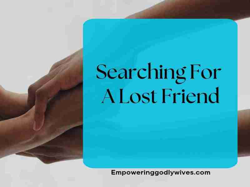Searching For A Lost&nbsp;Friend
